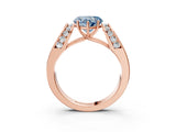 Rose gold Fancy Blue Heart Cut Diamond Channel Set Solitaire Ring with Four-Prong Setting_15
