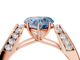 Rose gold Fancy Blue Heart Cut Diamond Channel Set Solitaire Ring with Four-Prong Setting_16