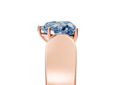 Rose gold Fancy Blue Heart Cut Diamond Channel Set Solitaire Ring with Four-Prong Setting_17