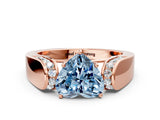 Rose gold Fancy Blue Heart Cut Diamond Channel Set Solitaire Ring with Four-Prong Setting_24