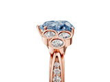 Rose gold Fancy Blue Heart  Cut Diamond Engagement Ring with Bezel Set Round Side Stones and Prong Setting_53