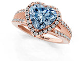 Rose gold Fancy Blue Heart Cut Diamond Halo Split Shank Engagement Ring_40