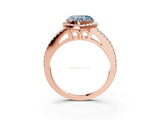Rose gold Fancy Blue Heart Cut Diamond Halo Split Shank Engagement Ring_42