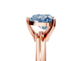 Rose gold Fancy Blue Heart Cut Diamond Solitaire Engagement Ring with Round Band and Four-Prong Setting_200