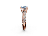 Rose gold Fancy Blue Heart  Cut Pave Diamond Engagement Ring with Channel Set Band and Four-Prong Setting_22