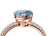 Rose gold Fancy Blue Heart  Cut Pave Diamond Engagement Ring with Channel Set Band and Four-Prong Setting_24
