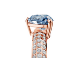 Rose gold Fancy Blue Heart  Cut Pave Diamond Engagement Ring with Channel Set Band and Four-Prong Setting_25