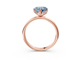 Rose gold Fancy Blue Heart  Cut Solitaire Engagement Ring with Four-Prong Setting and Classic Band_23