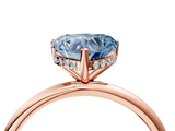 Rose gold Fancy Blue Heart  Cut Solitaire Engagement Ring with Four-Prong Setting and Classic Band_24