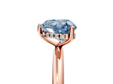 Rose gold Fancy Blue Heart  Cut Solitaire Engagement Ring with Four-Prong Setting and Classic Band_25