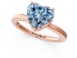 Rose gold Fancy Blue Heart  Cut Solitaire Engagement Ring with Four-Prong Setting on a Classic Band_21