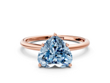 Rose gold Fancy Blue Heart  Cut Solitaire Engagement Ring with Thin Band and Four-Prong Setting_3
