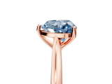 Rose gold Fancy Blue Heart  Cut Solitaire Ring with Cathedral Band and Four-Prong Setting_50