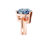 Rose gold Fancy Blue Heart  Cut Solitaire Ring with Four-Prong Setting and Classic Band_67