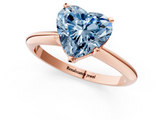 Rose gold Fancy Blue Heart  Cut Solitaire Ring with Four-Prong Setting on a Classic Band_27