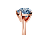 Rose gold Fancy Blue Heart  Cut Solitaire Ring with Four-Prong Setting on a Classic Band_31