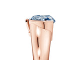 Rose gold Fancy Blue Heart Cut Solitaire Tension Set Diamond Ring with Split Shank Band_5