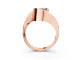Rose gold Fancy Blue Heart Cut Solitaire Tension-Set Diamond Split Shank Ring_15