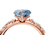 Rose gold Fancy Blue Heart  Diamond Cluster Prong-Set Solitaire Ring_29