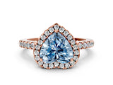 Rose gold Fancy Blue Heart  Halo Diamond Engagement Ring with Pavé Band and Four-Prong Setting_51
