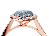 Rose gold Fancy Blue Heart  Halo Pavé Diamond Engagement Ring with Four-Prong Setting_7