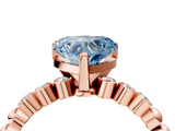 Rose gold Fancy Blue Heart  Solitaire Bezel Accent Diamond Engagement Ring with Beaded Band and Four-Prong Setting_47