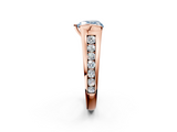 Rose gold Fancy Blue Heart  Solitaire Bezel-Set Diamond Ring with Channel-Set Band_36