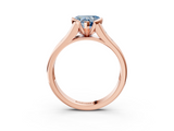 Rose gold Fancy Blue Heart  Solitaire Bezel-Set Diamond Ring with Channel-Set Band_37
