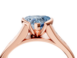 Rose gold Fancy Blue Heart  Solitaire Bezel-Set Diamond Ring with Channel-Set Band_38