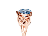 Rose gold Fancy Blue Heart  Solitaire Celtic Knot Engagement Ring with Four-Prong Setting_47