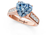 Rose gold Fancy Blue Heart  Solitaire Channel-Set Diamond Engagement Ring with Four-Prong Setting_33