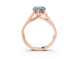 Rose gold Fancy Blue Heart  Solitaire Channel-Set Diamond Engagement Ring with Four-Prong Setting_35