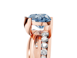 Rose gold Fancy Blue Heart  Solitaire Channel-Set Split Shank Ring with Tension Prong Setting_8