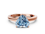 Rose gold Fancy Blue Heart  Solitaire Diamond Engagement Ring with Four-Prong Setting on a Classic Band_3