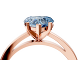 Rose gold Fancy Blue Heart  Solitaire Diamond Engagement Ring with Four-Prong Setting on a Classic Band_7