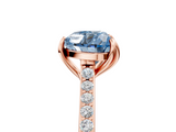 Rose gold Fancy Blue Heart  Solitaire Diamond Engagement Ring with Pave Band and Six-Prong Setting_25