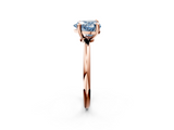 Rose gold Fancy Blue Heart  Solitaire Diamond Ring with 4-Prong Setting on a Classic Band_5