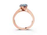 Rose gold Fancy Blue Heart  Solitaire Diamond Ring with Channel-Set Band and Four-Prong Setting_6