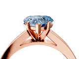 Rose gold Fancy Blue Heart  Solitaire Diamond Ring with Channel-Set Band and Four-Prong Setting_7