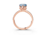 Rose gold Fancy Blue Heart  Solitaire Diamond Ring with Channel Set Band and Six-Prong Setting_52