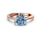 Rose gold Fancy Blue Heart  Solitaire Diamond Ring with Split Shank and Four-Prong Setting_20