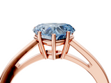 Rose gold Fancy Blue Heart  Solitaire Diamond Ring with Split Shank and Four-Prong Setting_24