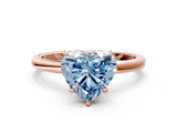 Rose gold Fancy Blue Heart  Solitaire Engagement Ring with Cathedral Band and Four-Prong Setting_21