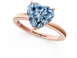 Rose gold Fancy Blue Heart  Solitaire Engagement Ring with Cathedral Band and Four-Prong Setting_22