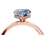 Rose gold Fancy Blue Heart  Solitaire Engagement Ring with Cathedral Band and Four-Prong Setting_25
