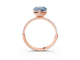 Rose gold Fancy Blue Heart  Solitaire Pavé Diamond Engagement Ring with Four-Prong Setting_42