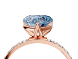 Rose gold Fancy Blue Heart  Solitaire Pavé Diamond Engagement Ring with Four-Prong Setting_43
