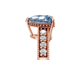 Rose gold Fancy Blue Heart  Solitaire Pavé Diamond Milgrain Engagement Ring with Four-Prong Setting_8