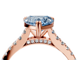 Rose gold Fancy Blue Heart  Solitaire Pave Diamond Engagement Ring with Prong Setting_24