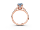 Rose gold Fancy Blue Heart  Solitaire Pave Split Shank Engagement Ring with Six-Prong Setting_40